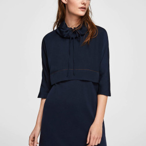 Siyah Kürklü Crop Deri Mont